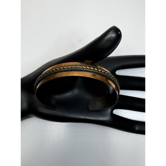 Vintage Retro Solid Copper Cuff Bracelet Boho Unisex Adjustable 7.5" - Picture 5 of 11